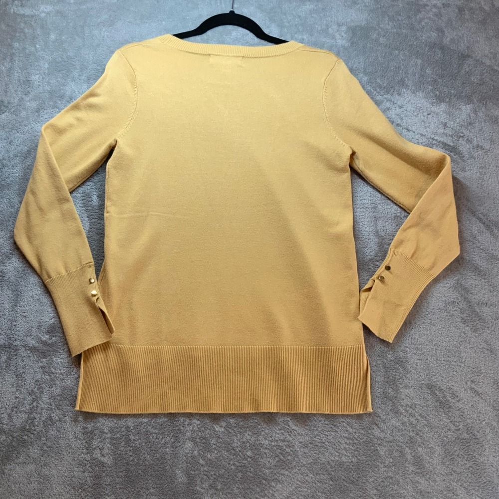 Philosophy Republic Clothing Mustard Yellow Gold Button Cuff Sweater Women Small - Picture 7 of 7